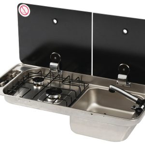 Sink cooker combination campervan  sink on the right,2-piece cover