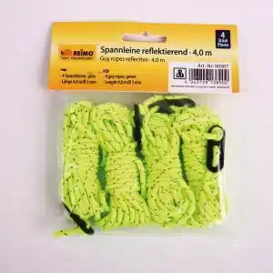 Tension cord green, 3m long, Ø 3mm, 4 pieces