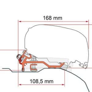 F80S/F85L flat adapter kit for high roof H2 - Silver